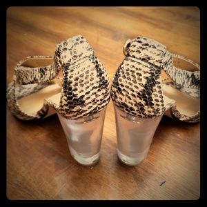 Snake print heels